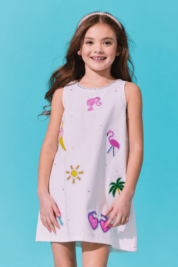 Lola + The Boys Dress Barbie™ Vacay Vibes Denim Dress