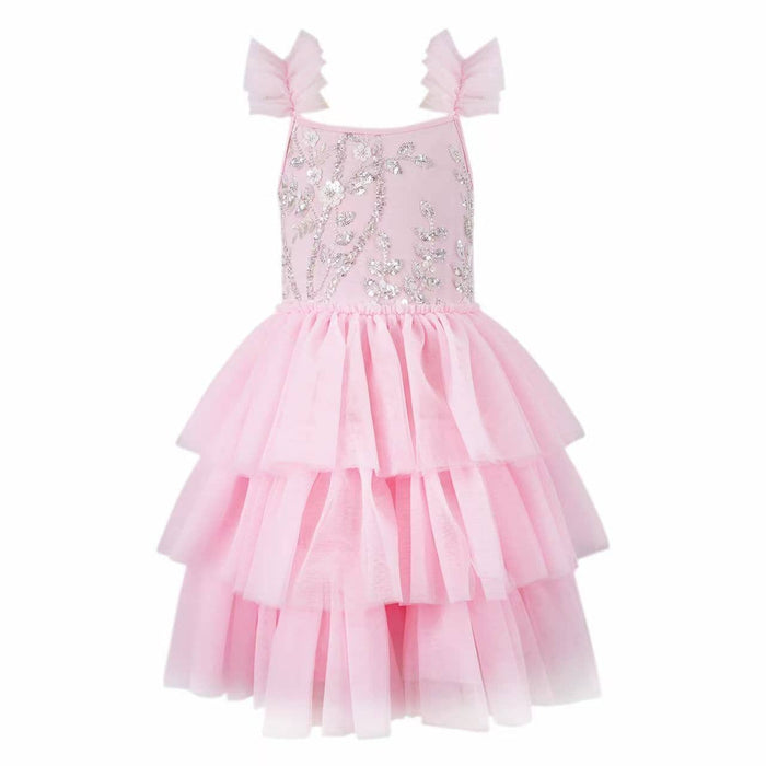 Lola + The Boys Dress 2 / Pink Beaded Tulle Shimmer Dress