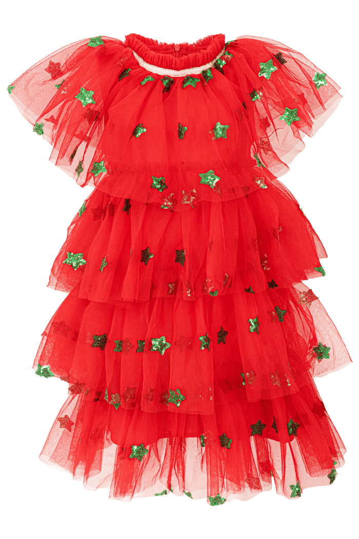 Lola + The Boys Dress 2 Christmas Wishes Tier Dress