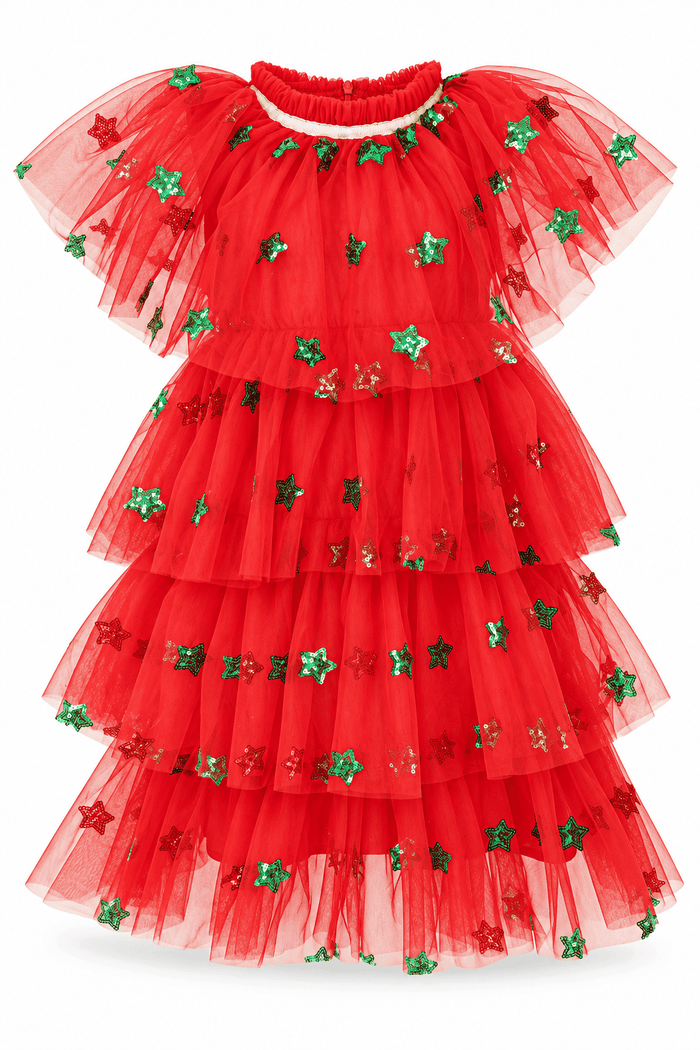 Lola + The Boys Dress Christmas Wishes Tier Dress