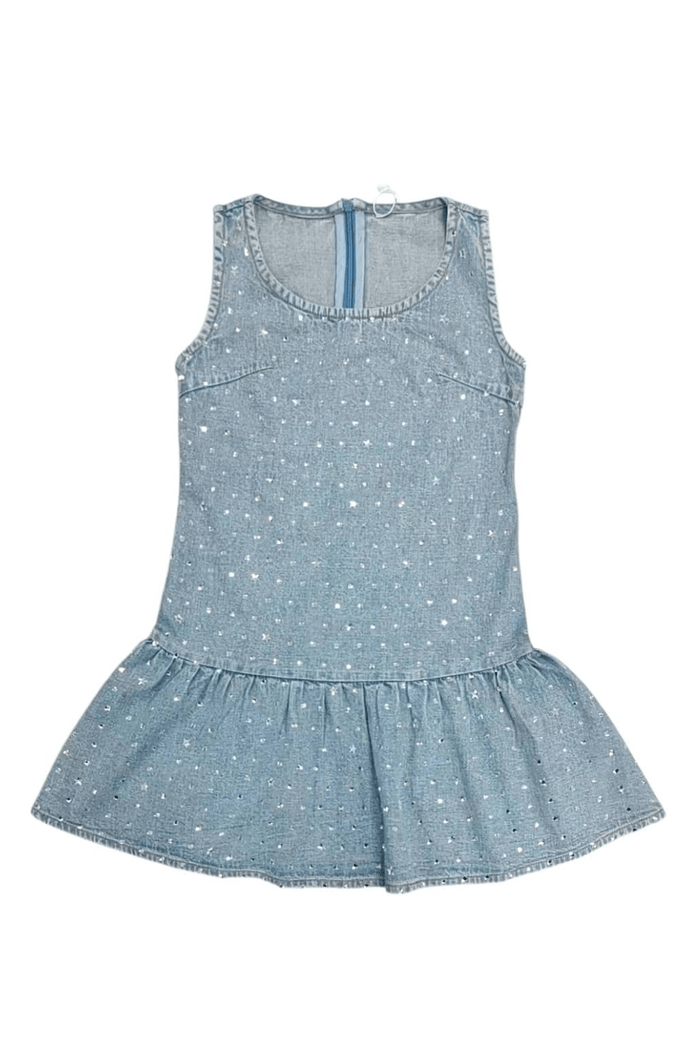 Lola + The Boys Dress Denim Dazzle Gem Dress