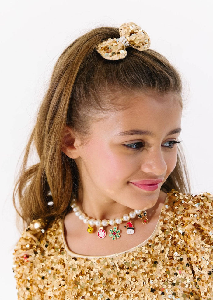 Lola + The Boys Dress Golden Party Shimmer Dress