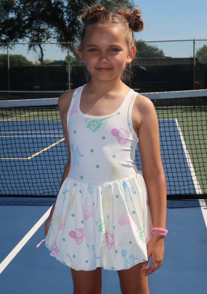 Lola + The Boys Dress Hello Kitty® and Friends Rainbow Tennis Bubble Dress