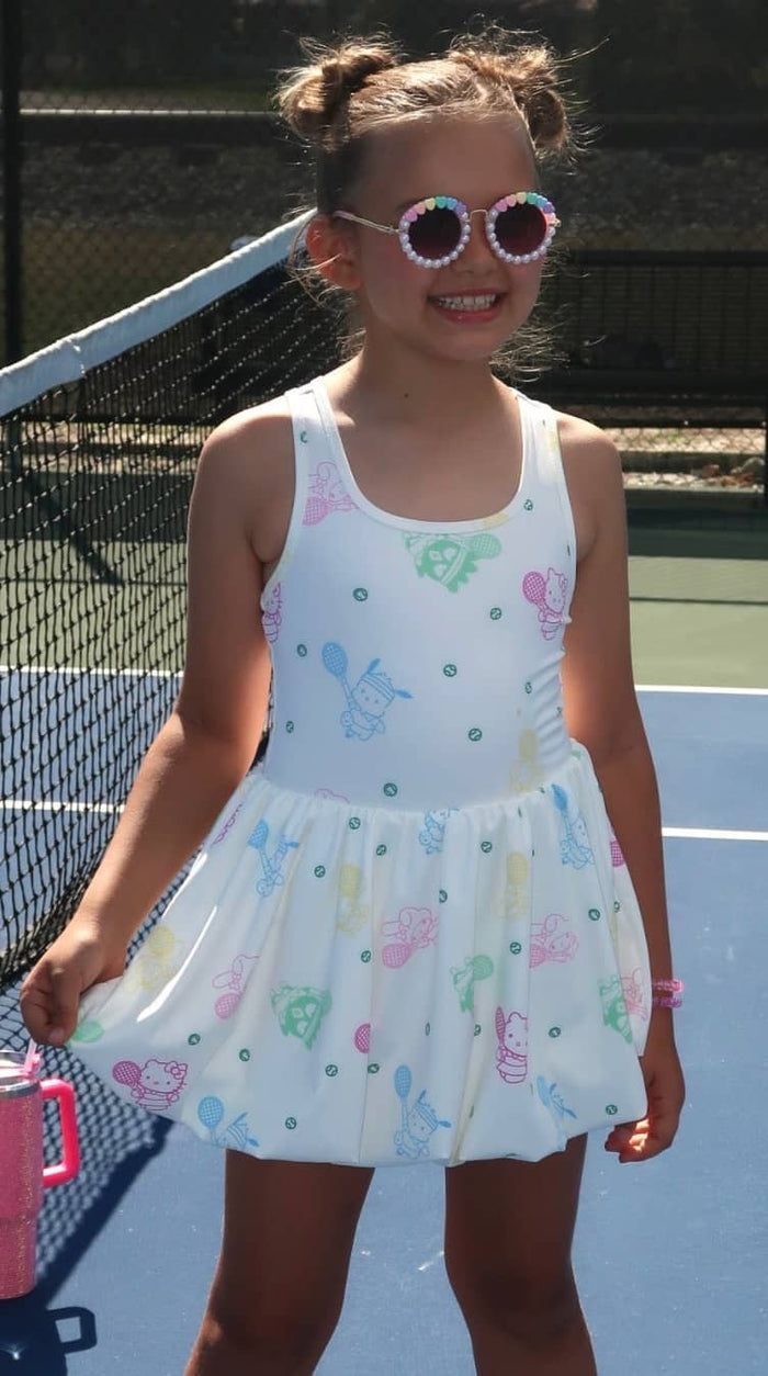 Lola + The Boys Dress Hello Kitty® and Friends Rainbow Tennis Bubble Dress