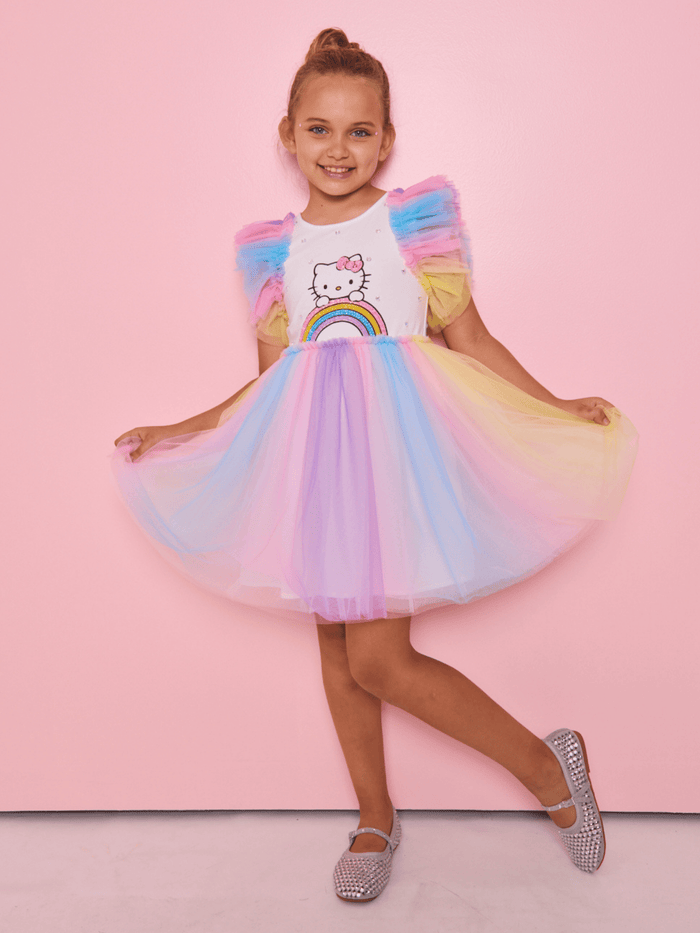 Lola + The Boys Dress Hello Kitty® Rainbow Tulle Dress