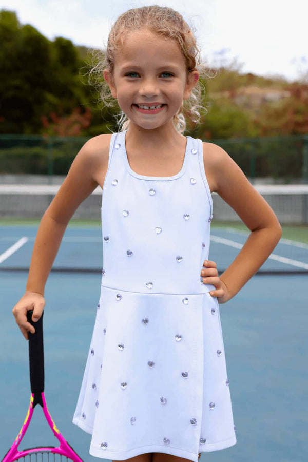 Lavender Heart Scuba Tennis Dress, 8