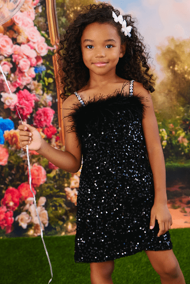 Midnight Shimmer Mini Dress