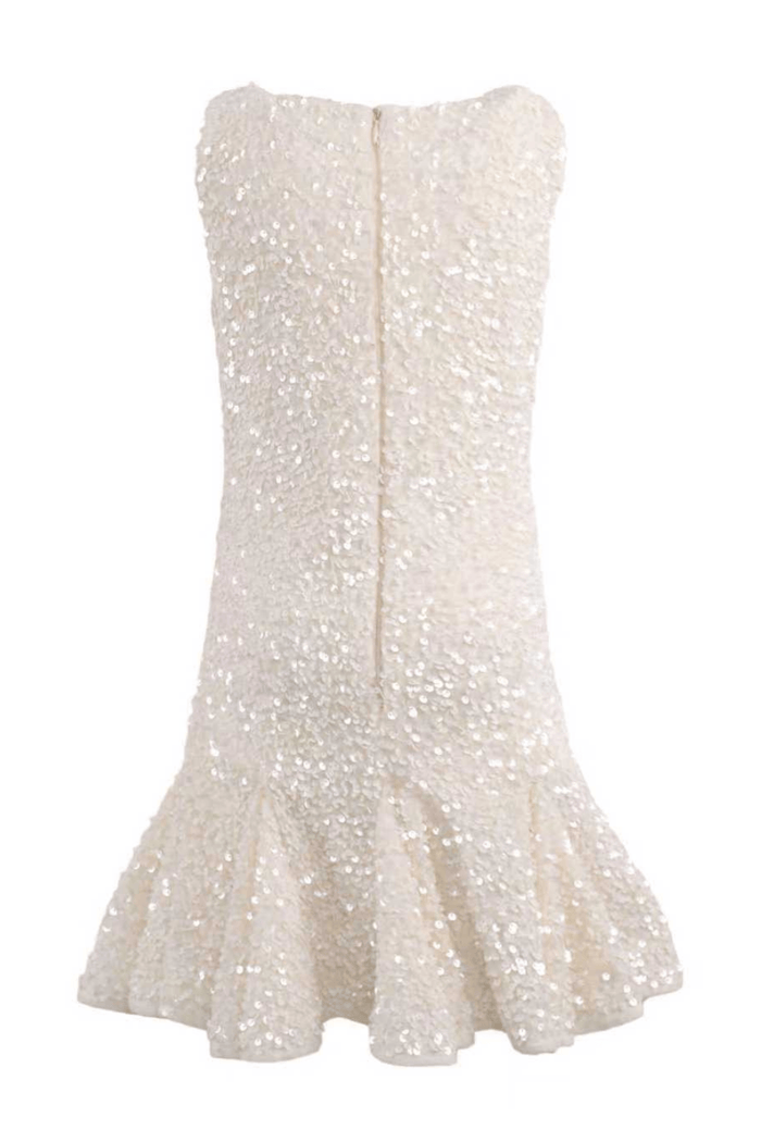 Lola + The Boys Dress Pearly Bow Sparkle Dress