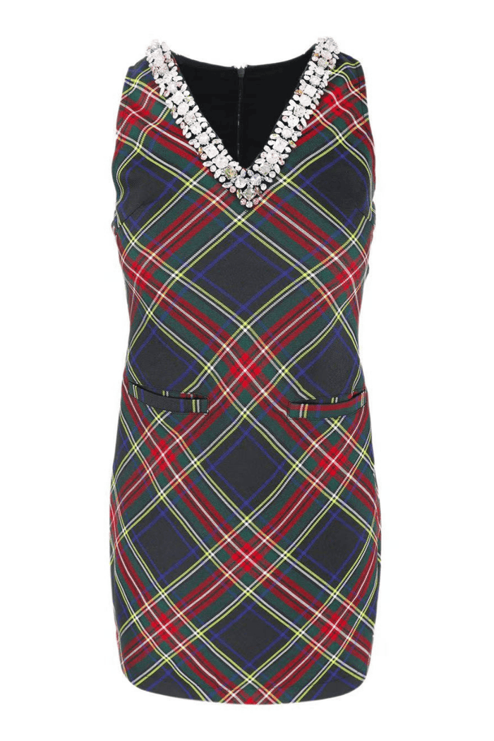 Lola + The Boys Dress Plaid Sparkle Dress