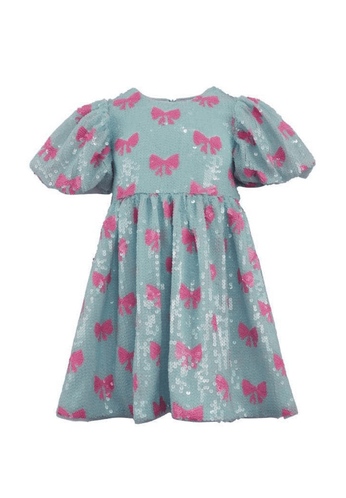 Lola + The Boys Dress Pretty in Bows Sequin Dress