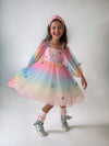 Lola + The Boys Dress Rainbow Butterfly Ombre Dress