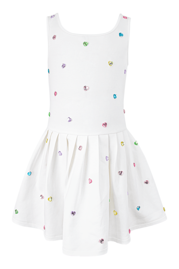 Lola + The Boys Dress Rainbow Heart Tennis Dress