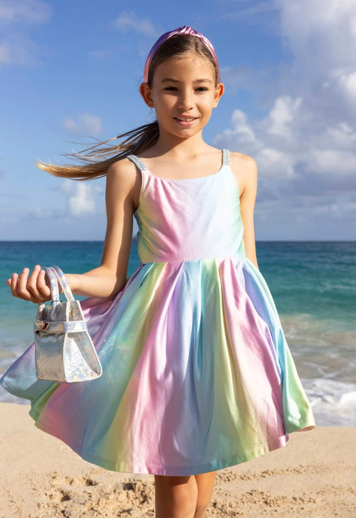 Lola + The Boys Dress Rainbow Sherbet Dress