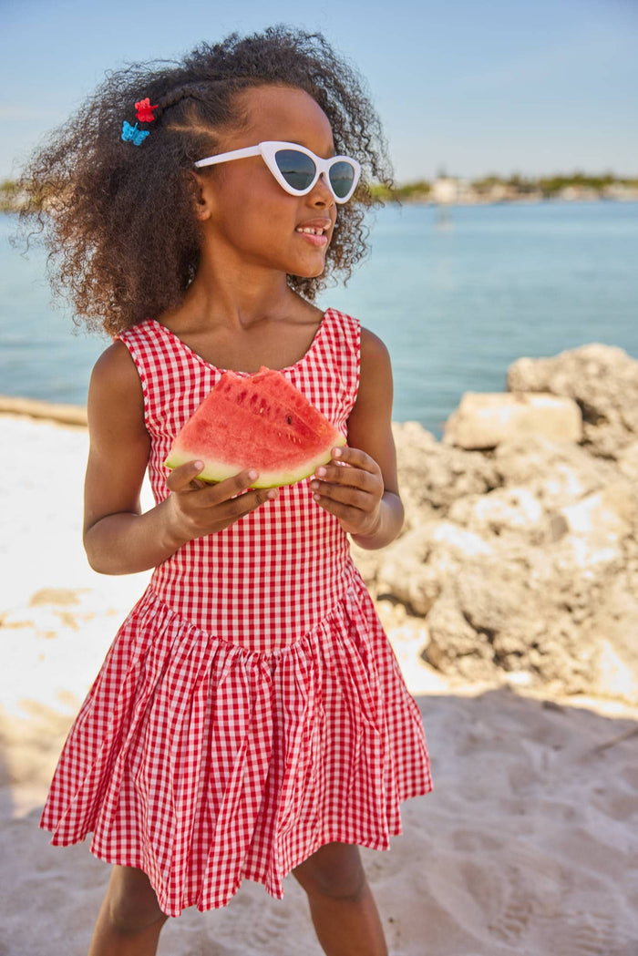 Lola + The Boys Dress Red Plaid Mini Dress