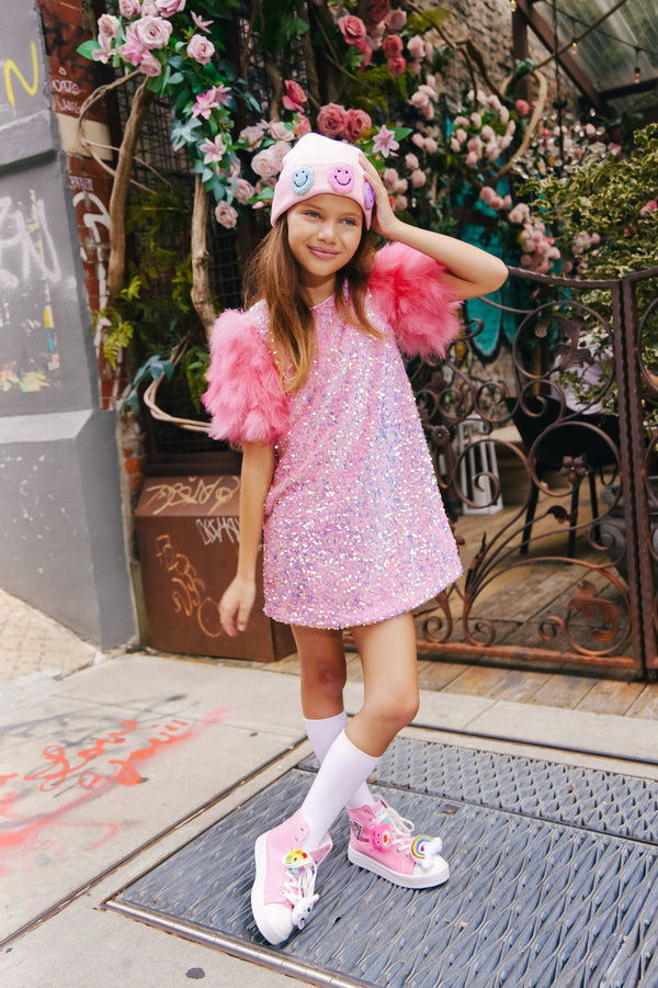 pink feather party dress Rose Dress, 5 222EXCLUDED but be sure not Bianca Censori wears only Style:OL0740-01