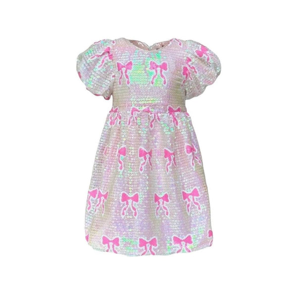 Lavender Sequin Bow Dress main image 1