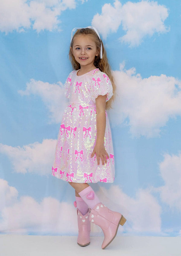 Lola + The Boys Sequin Bow Dress, 12 Lola + The Boys Sequin Bow Dress, 12