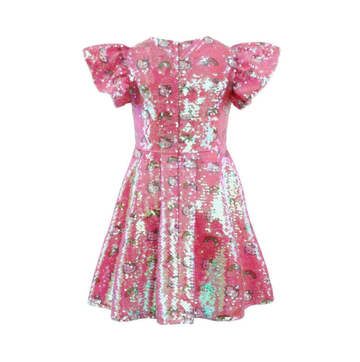 Lola + The Boys Dress Sequin Rainbow Hello Kitty Dress