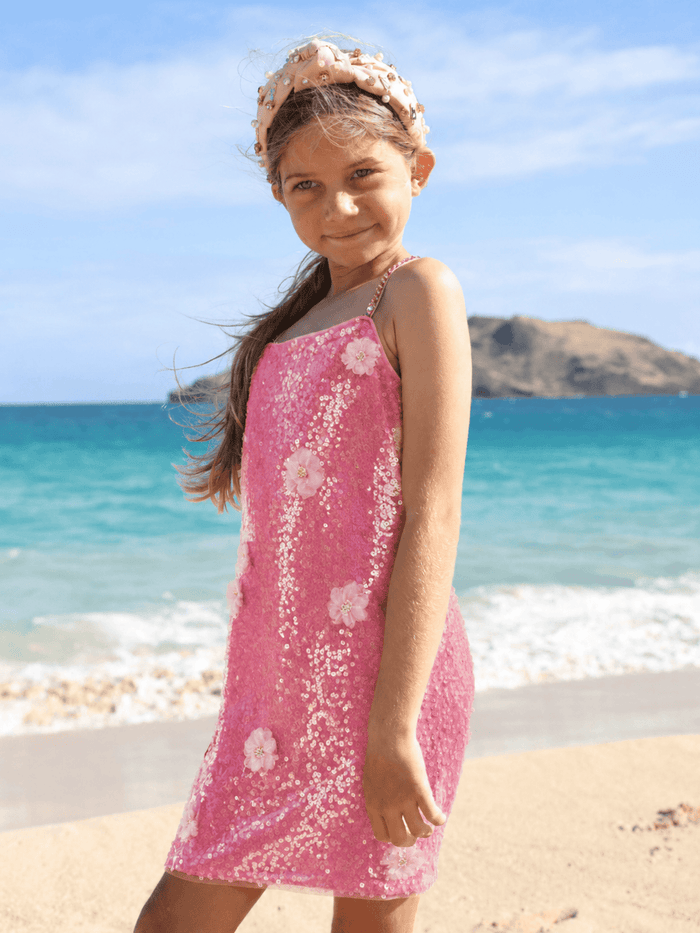 Lola + The Boys Dress Sequin Rose Fancy Dress