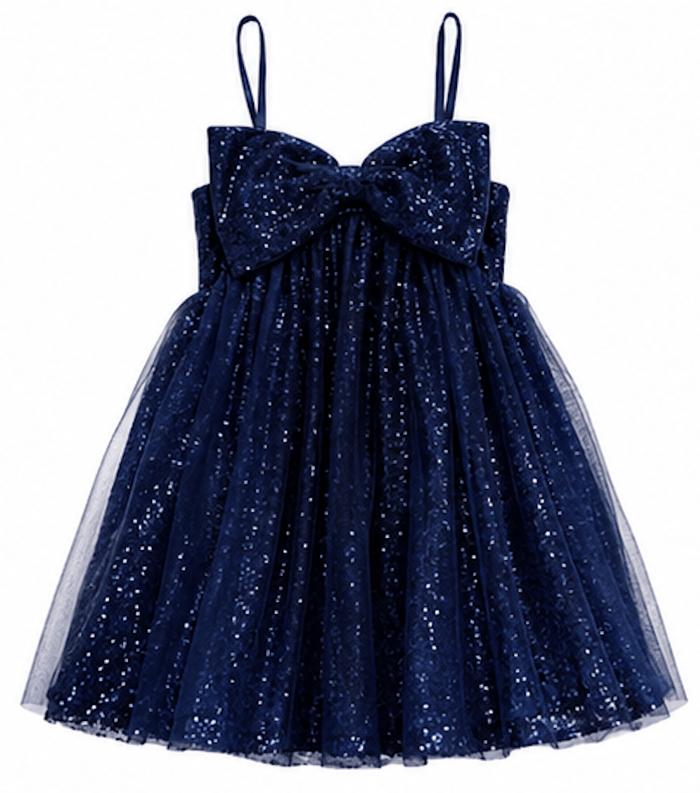 Lola + The Boys Dress 2 / Navy Signature Bow Dress