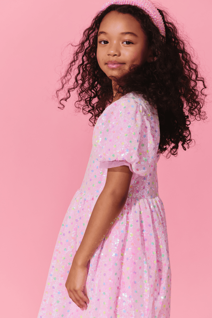 Lola + The Boys Dress Sparkle Confetti Dress