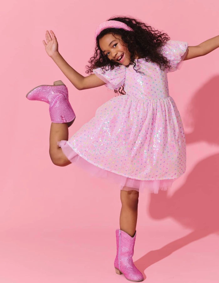 Lola + The Boys Dress Sparkle Confetti Dress