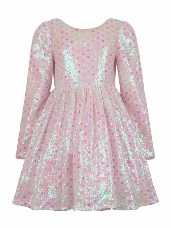 Lola + The Boys Dress 2 Sparkle Confetti Long Sleeve Dress
