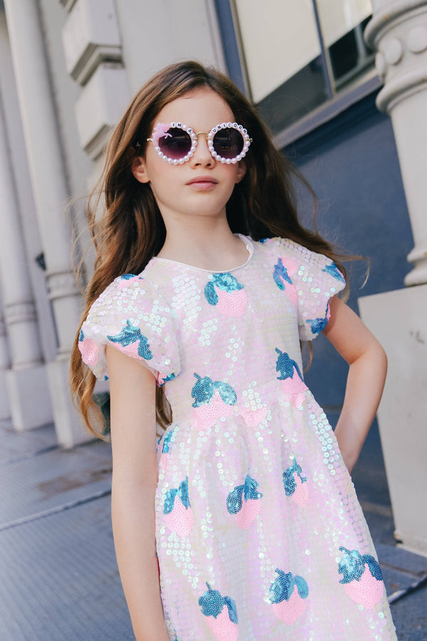 Strawberries And Cream Sequin Dress