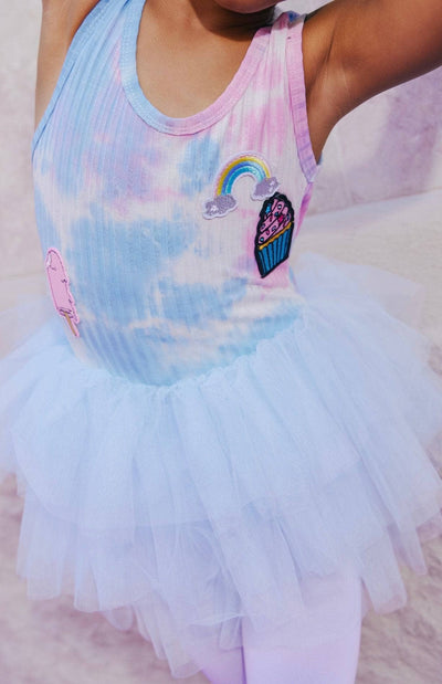 Lola + The Boys Dress Tie Dye Rainbow Cupcake Tutu Dress