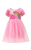 Lola + The Boys Dress 12/18 Unicorn Rainbow Gem Tie Dye Dress
