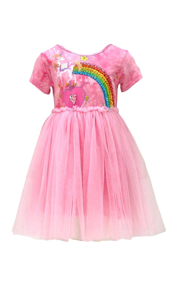 unicorn dress girls Rainbow Gem Tie Dye Dress, 6 Size:4 (16 AU) Designer Nicolas Jebran On sale2026april or 10 years etc