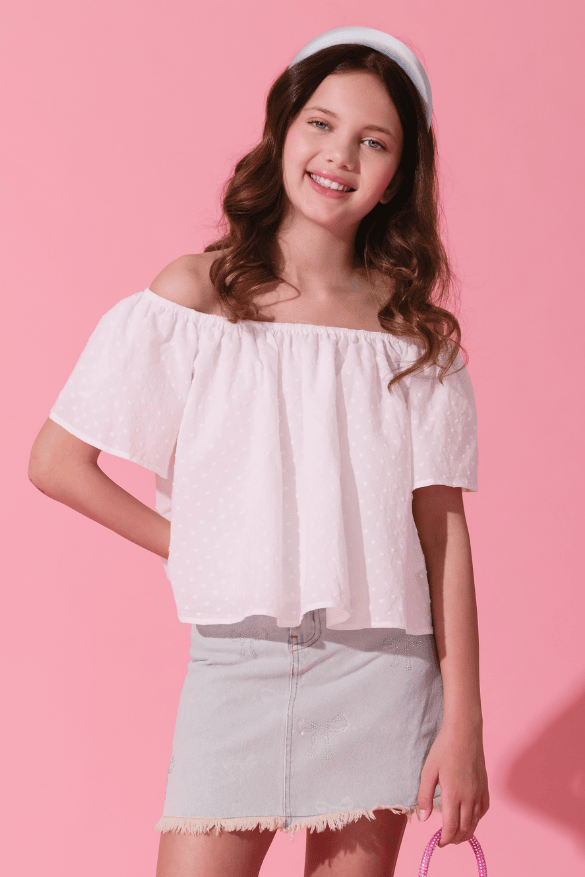 Lola + The Boys 2 Eyelet Dreams Blouse