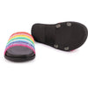 Lola & The Boys Footwear Black Glitter Rainbow Slides