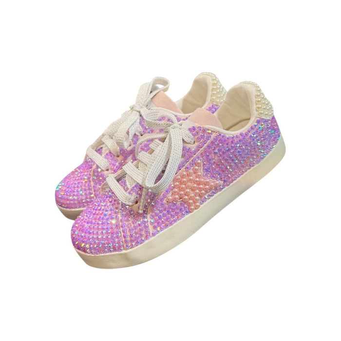 lola-new-arrival Footwear Bubble Gum Crystal Star Sneaker