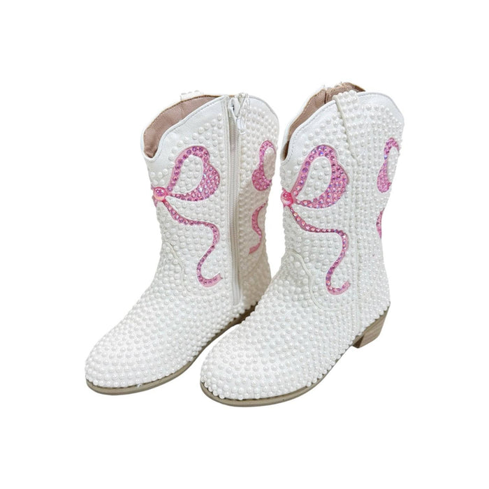 Lola-spring-25 Footwear Crystal Bow Cowgirl Boots