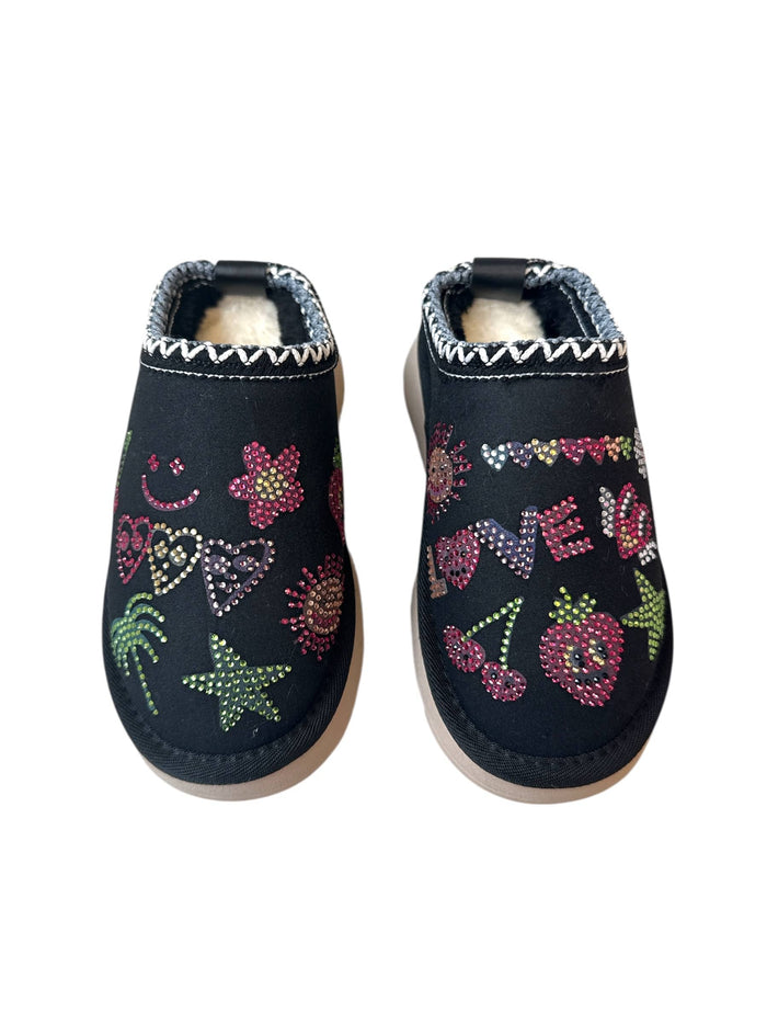 Lola + The Boys Footwear Crystal Doodle Sherpa Booties