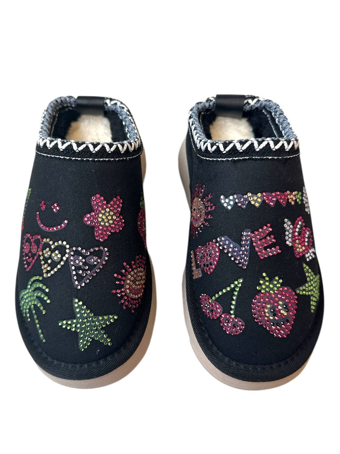 Lola + The Boys Footwear Crystal Doodle Sherpa Booties