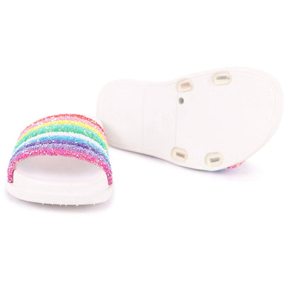 Lola + The Boys Footwear Glitter Rainbow Slides