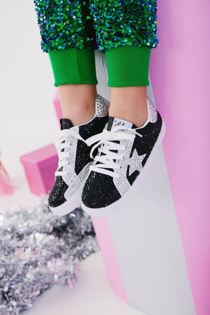 Lola + The Boys Footwear Panda Crystal Star Sneaker