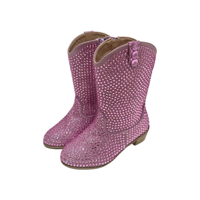 Lola-spring-25 Footwear 8C (24) Pink Crystal Cowgirl Boots