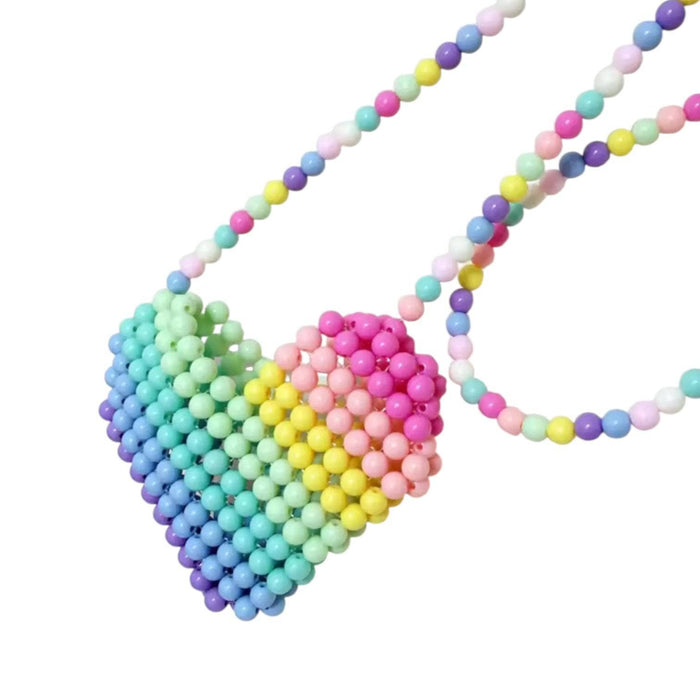 Lola + The Boys Gumball Beaded Coin Heart Purse