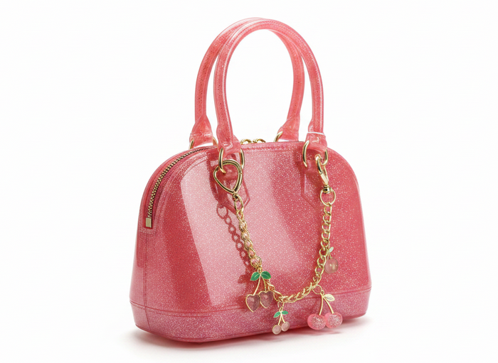 Cute Cherry Charms Jelly Purse
