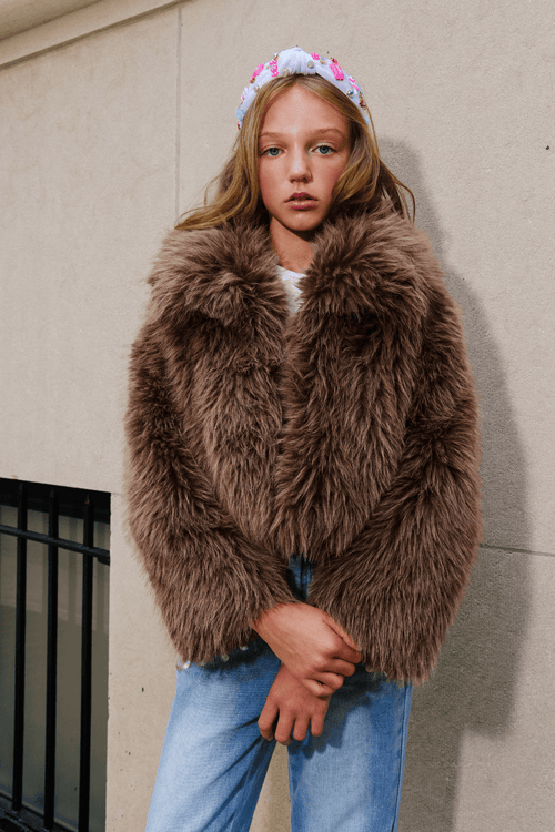 Lola + The Boys Jacket Cozy Coco Faux Fur Jacket - Teen/Women