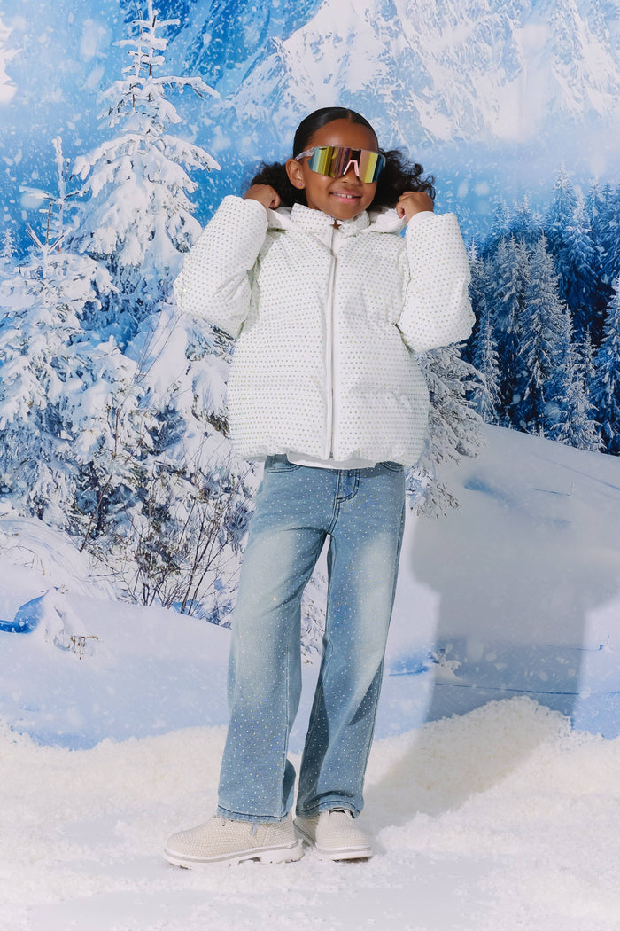 Lola + The Boys Jacket Crystal Cloud Puffer