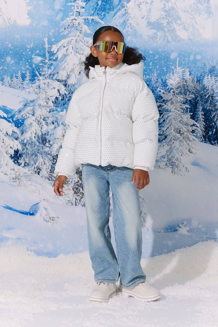 Lola + The Boys Jacket Crystal Cloud Puffer