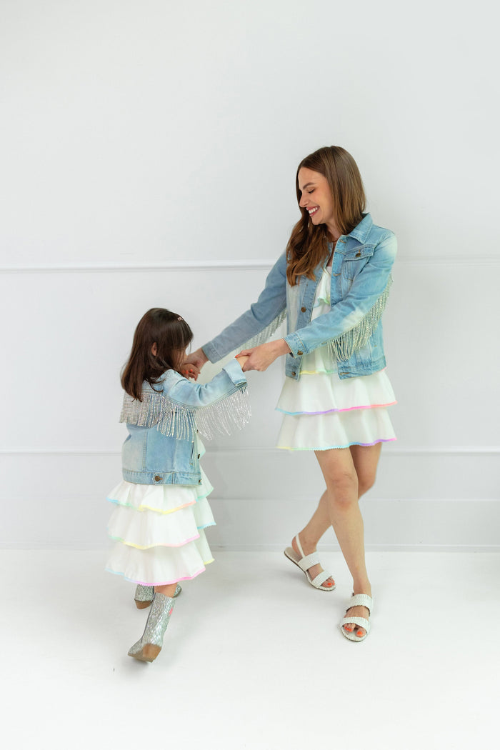 Lola-spring-25 Jacket Crystal Tassel Denim Jacket