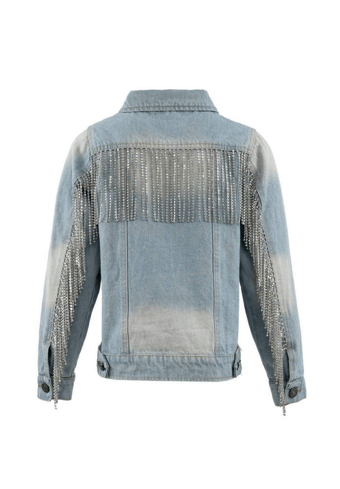 Lola-spring-25 Jacket Crystal Tassel Denim Jacket