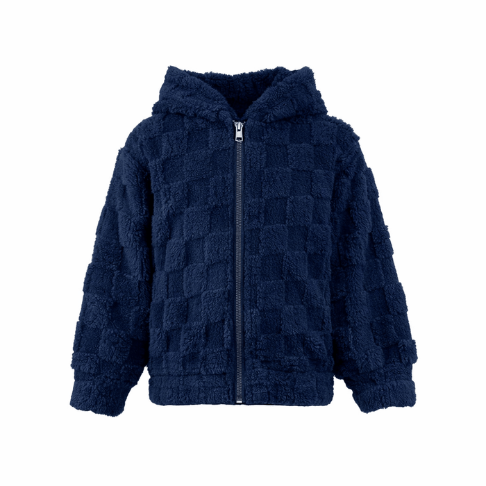 Lola + The Boys Jacket Fuzzy Checkered Jacket