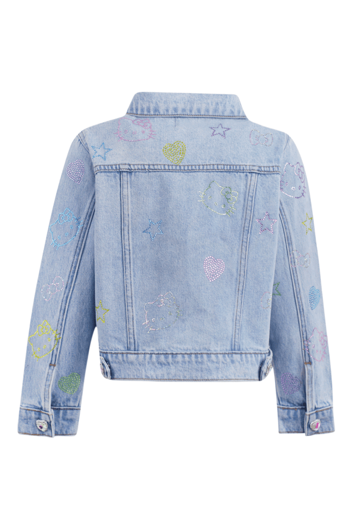 Lola + The Boys Jacket Hello Kitty® Crystal Denim Jacket