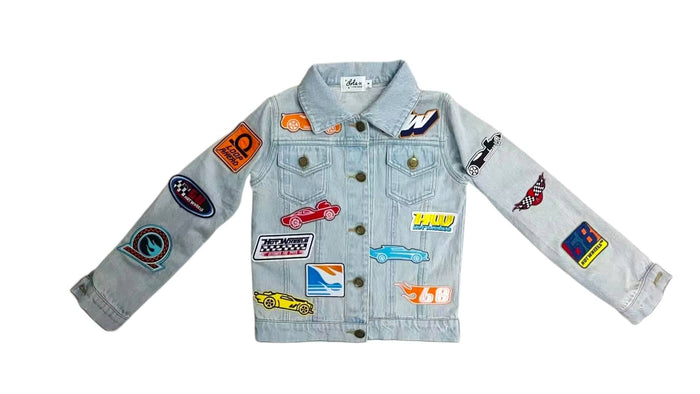 Lola + The Boys Jacket Hot Wheels™ Denim Patch Jacket